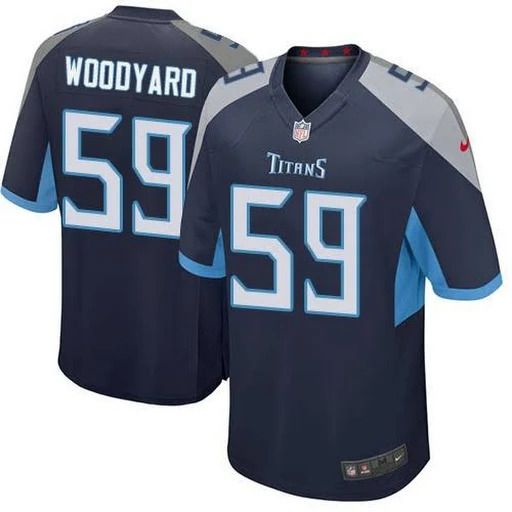 Men Tennessee Titans #59 Wesley Woodyard Nike Navy Game NFL Jersey